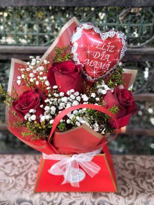 Amor en rojo para mama (incluye globo