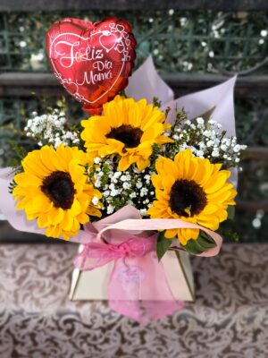 Triologia de girasoles (incluye globo